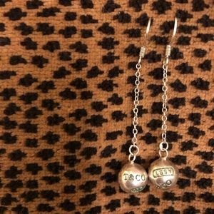 T&Co ( Tiffany & Co ) 1837 Ball Dangle Earrings.